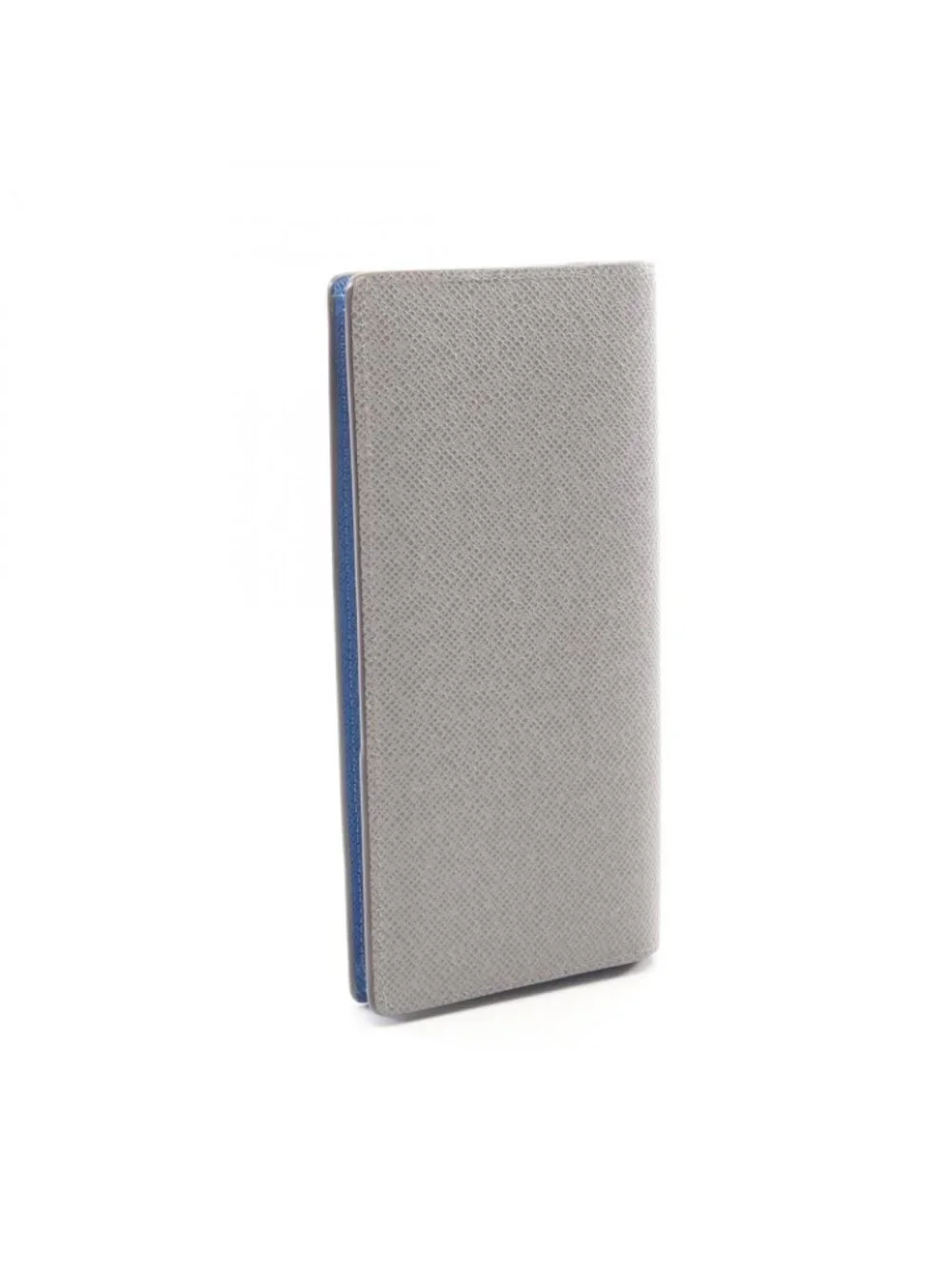 Louis Vuitton Bifold Wallet Portefeuille Brazza NM Grilloche Blue Leather